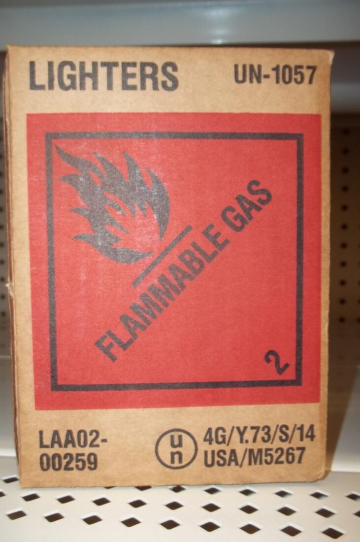 Orientation of a label on a HazMat packaging