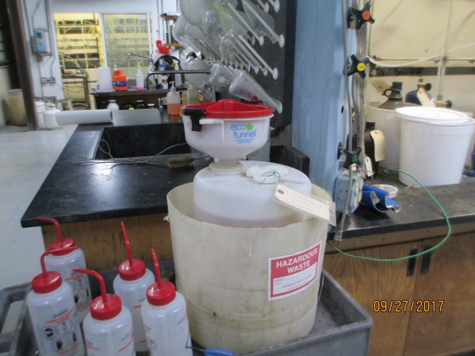 satellite accumulation area in lab