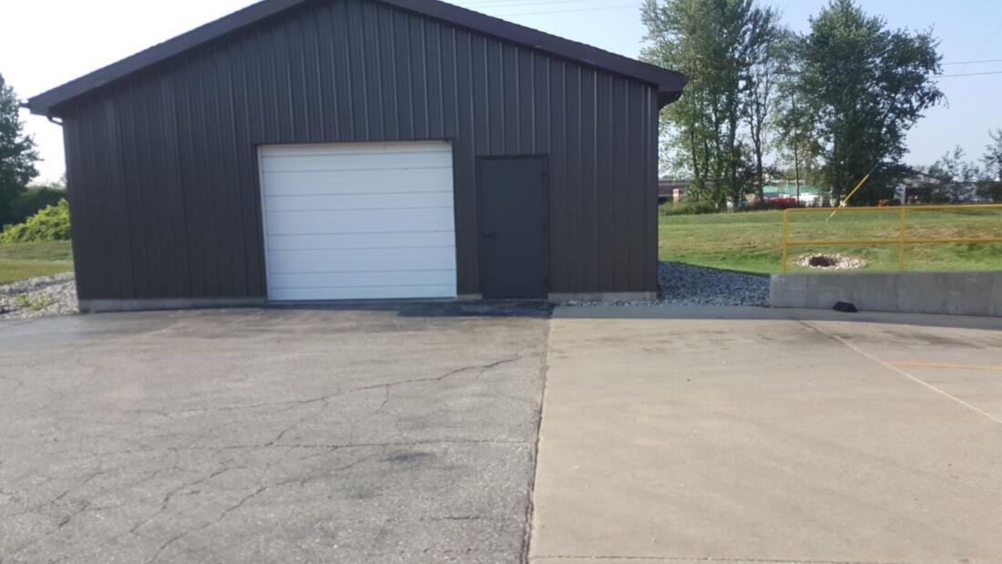 Storage shed for hazardous waste accumulation