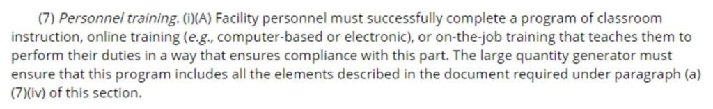 40 CFR 262.17(a)(7)(i)(A)