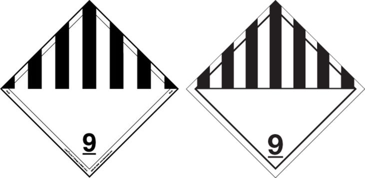 Optional display of Class 9 label