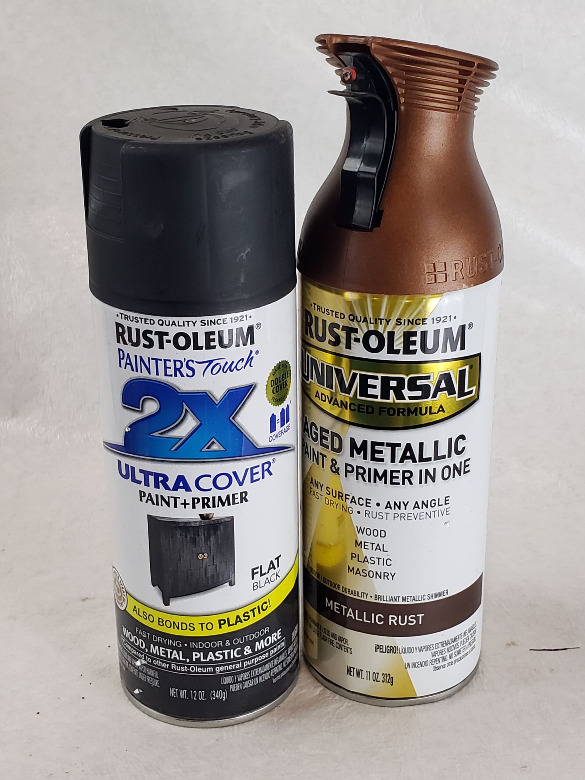 Aerosol paint black metallic rust